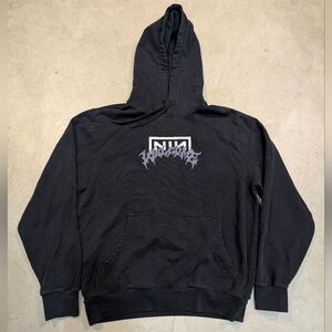NIN x Welcome Black Graphic Hoodie The Downward Spiral